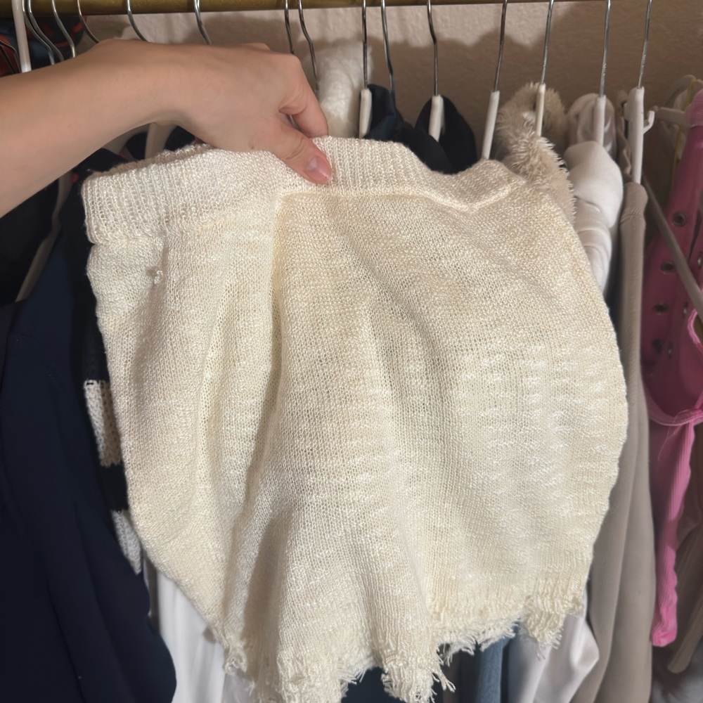 Hot & Delicious Ivory Knit Skirt